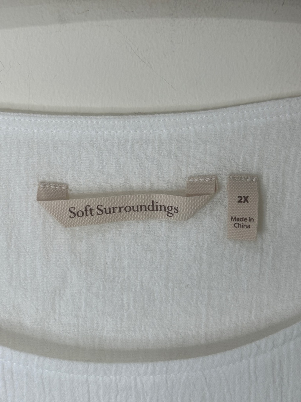 SOFT SURROUNDINGS Siesta Key Tunic 100% Cotton White Size 2X - Picture 7 of 15